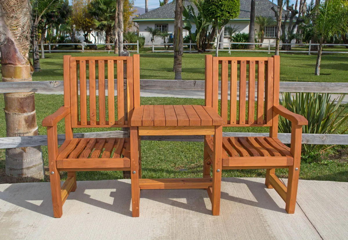 Ruth Vignette Wood Settee