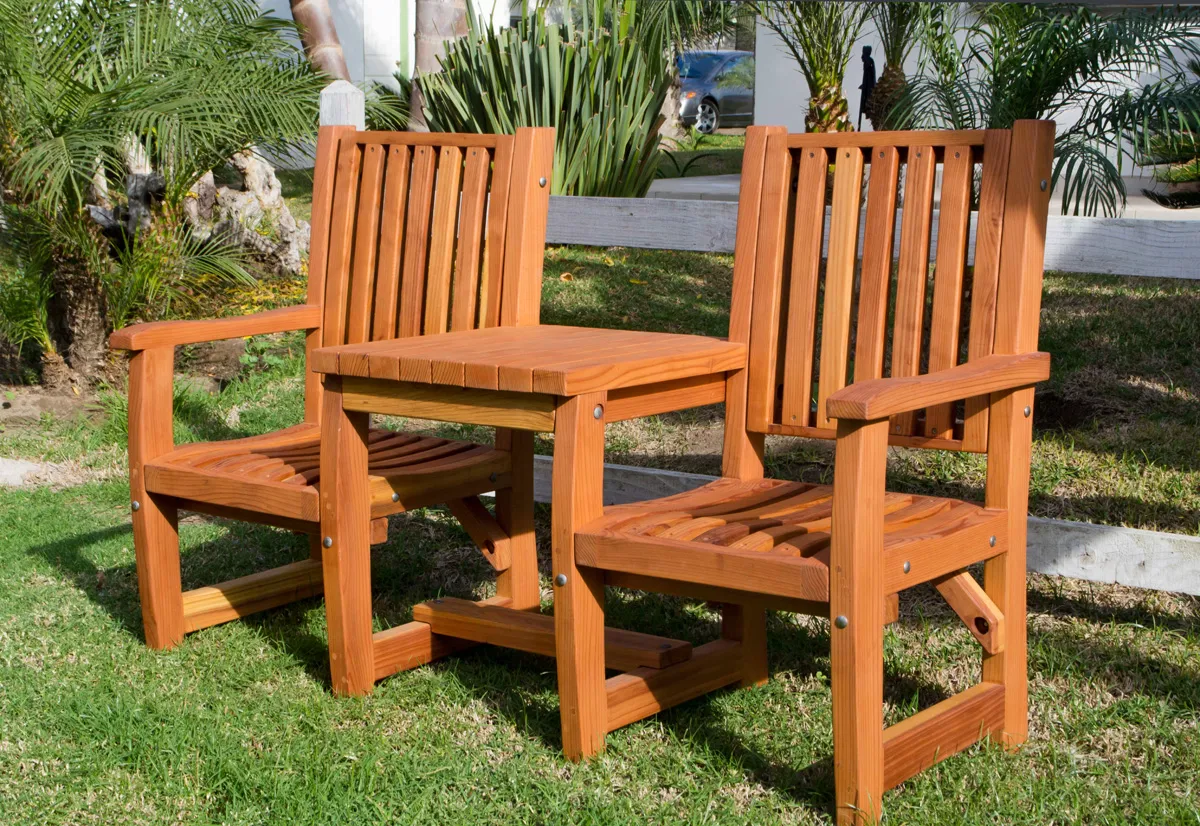 Ruth Vignette Wood Settee
