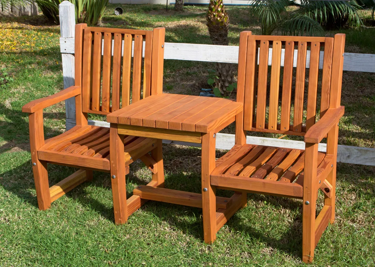Ruth Vignette Wood Settee