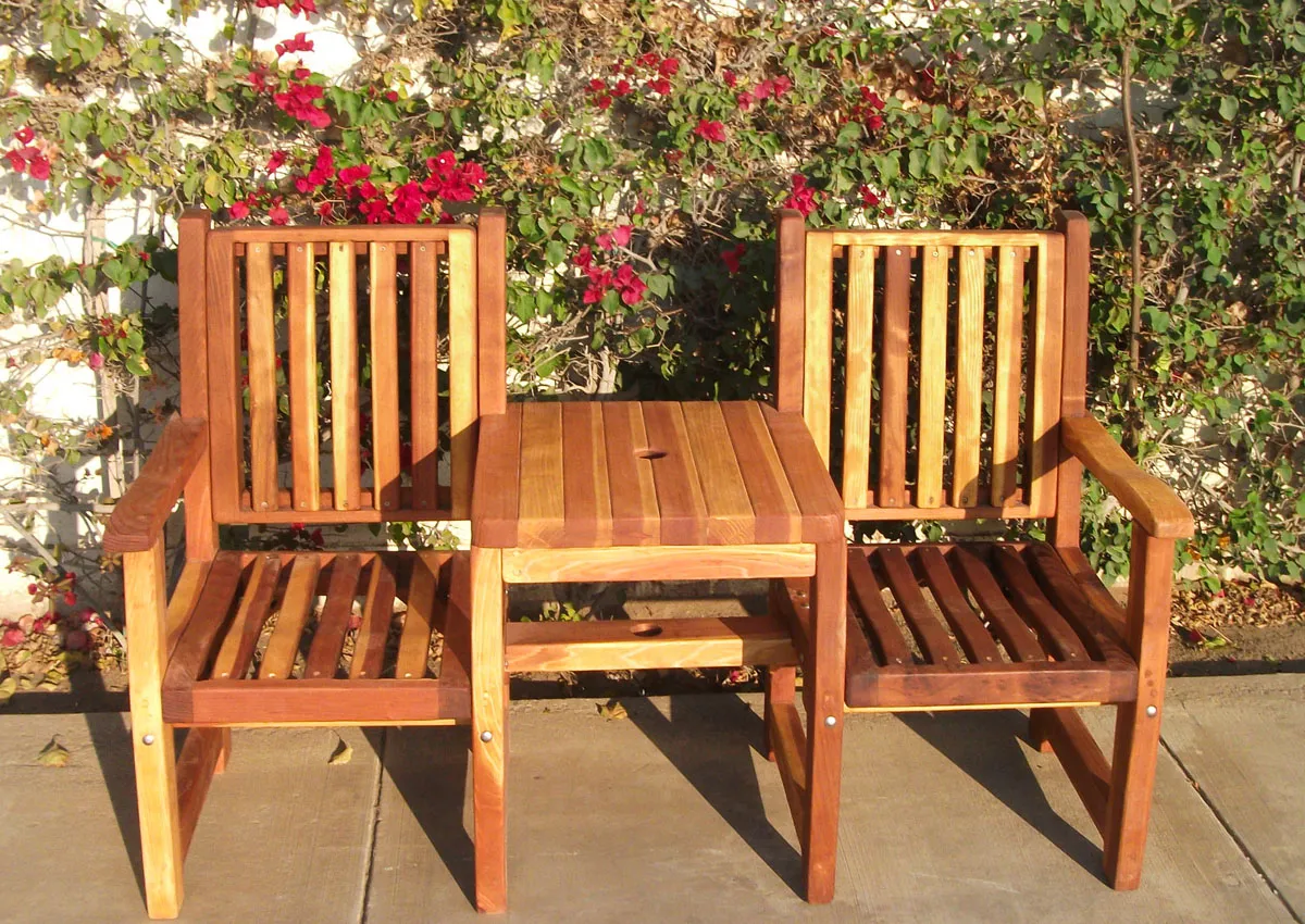 Ruth Vignette Wood Settee