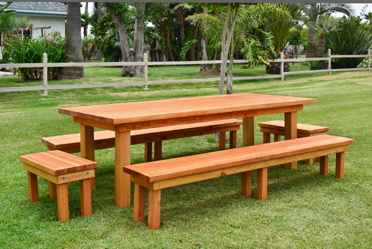 San Francisco Redwood Patio Table