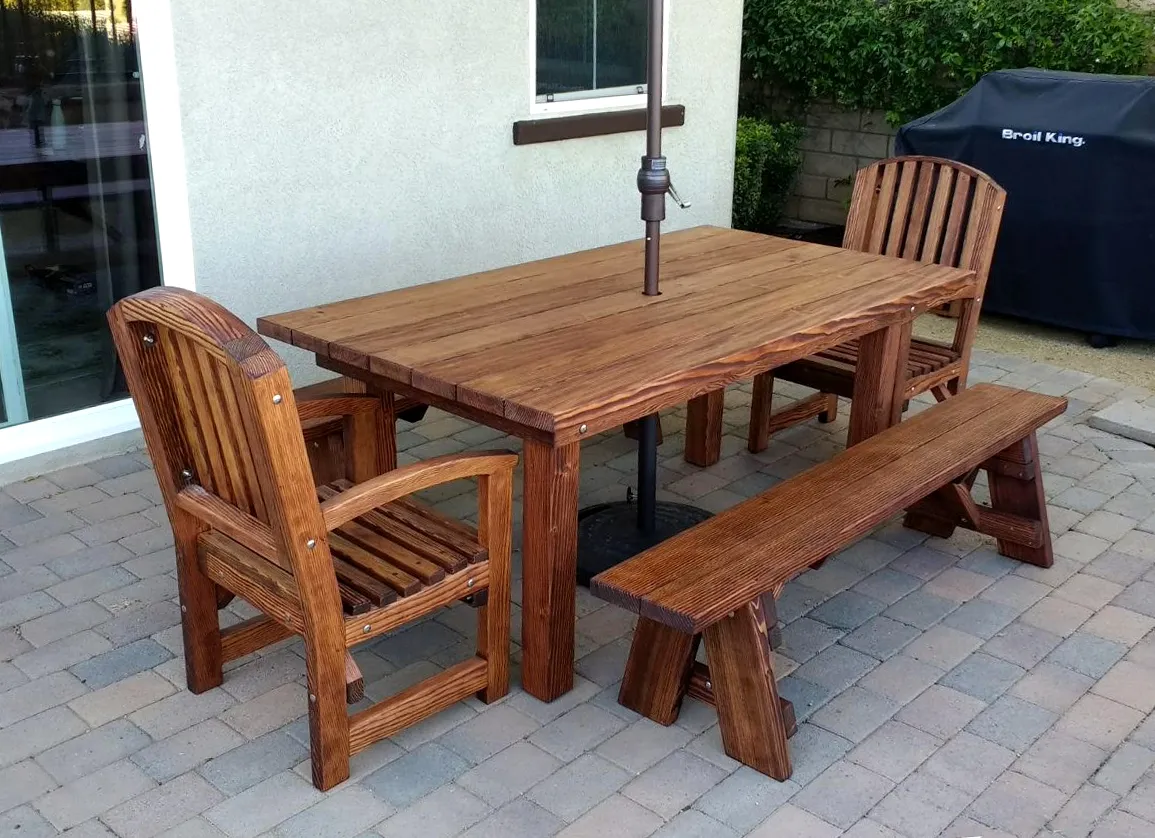 San Francisco Redwood Patio Table