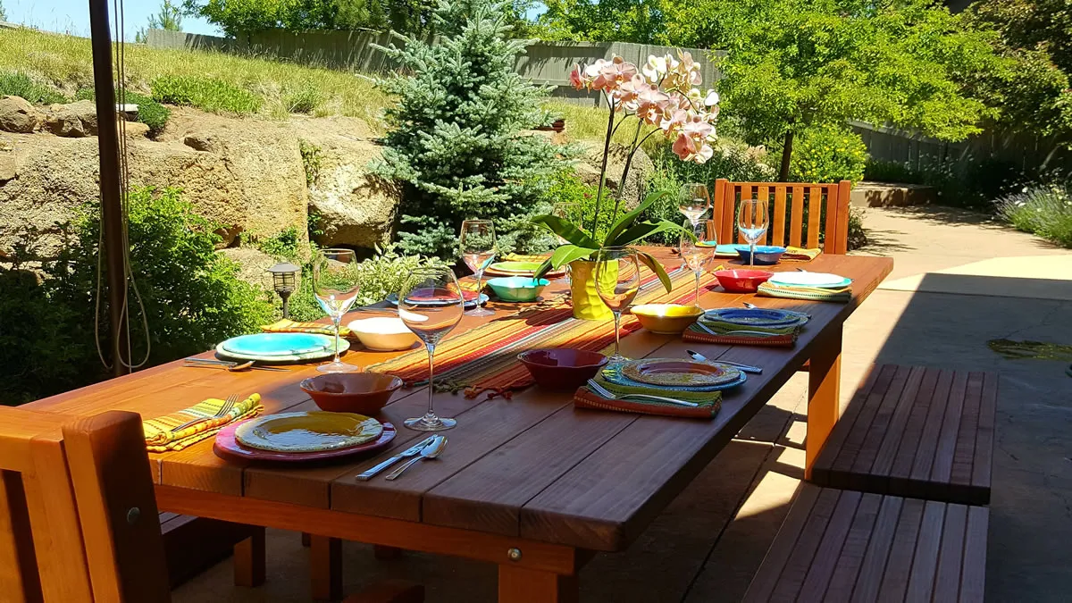 San Francisco Redwood Patio Table