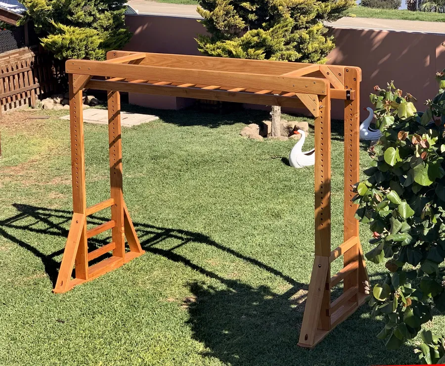 Sheldon's Monkey Bars (Options: 8 ft H, 9 ft L, Douglas-fir, Standard Step Option, Transparent Premium Sealant).