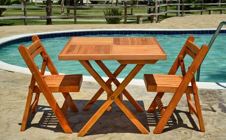 Square Wooden Folding Table