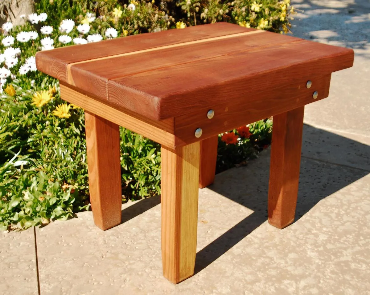 Sturdy Rectangular Wood Side Table