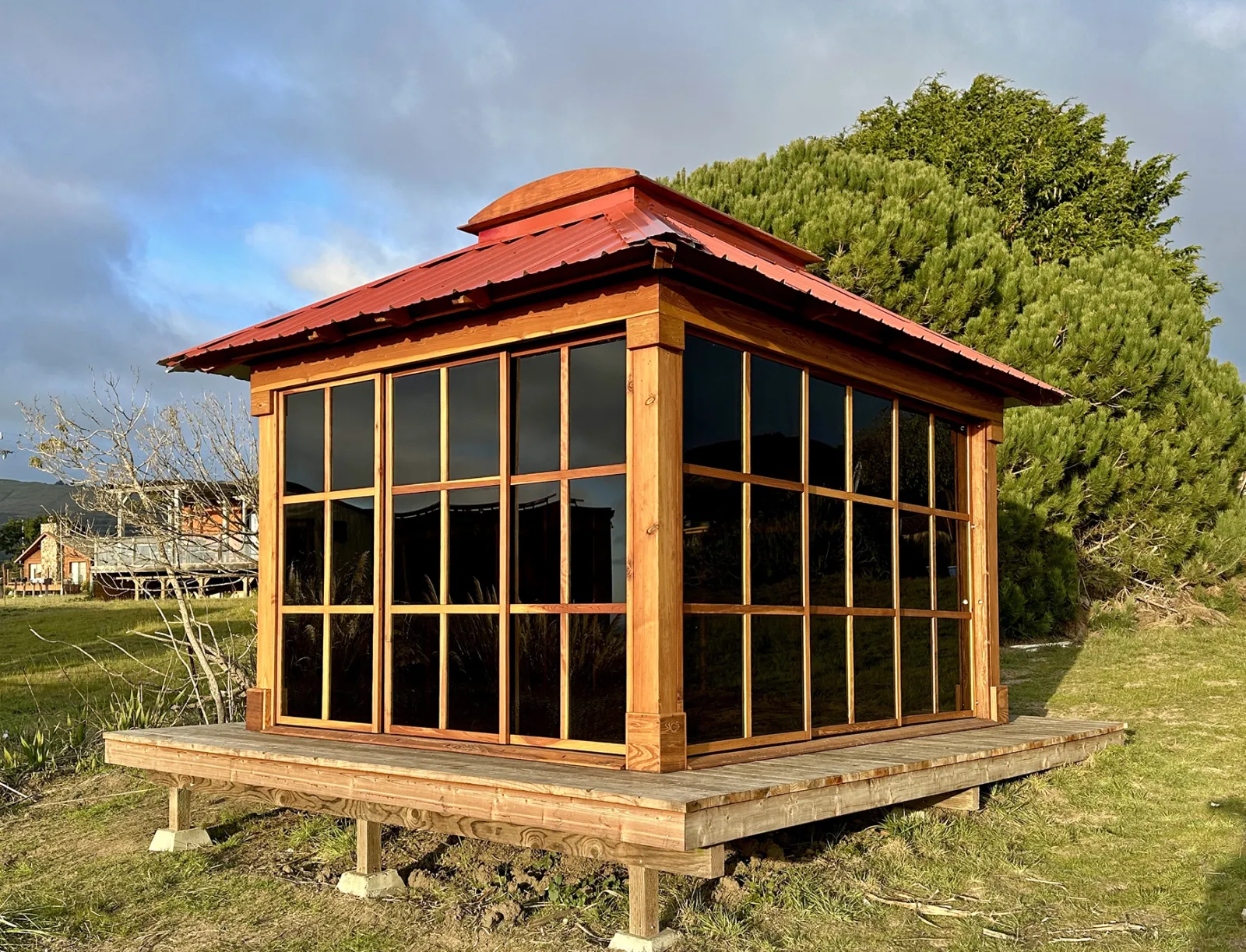 Red metal roof