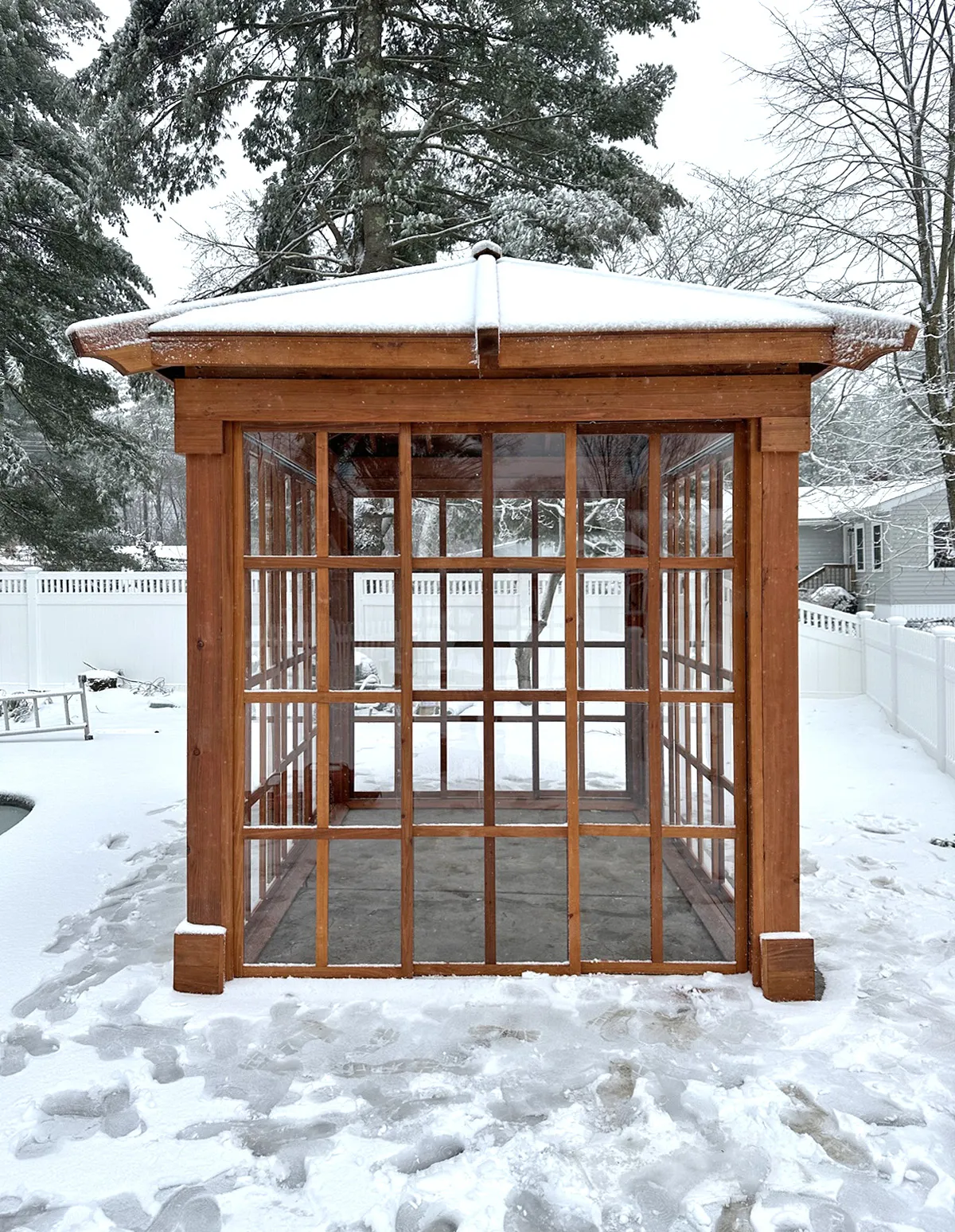 In the snow