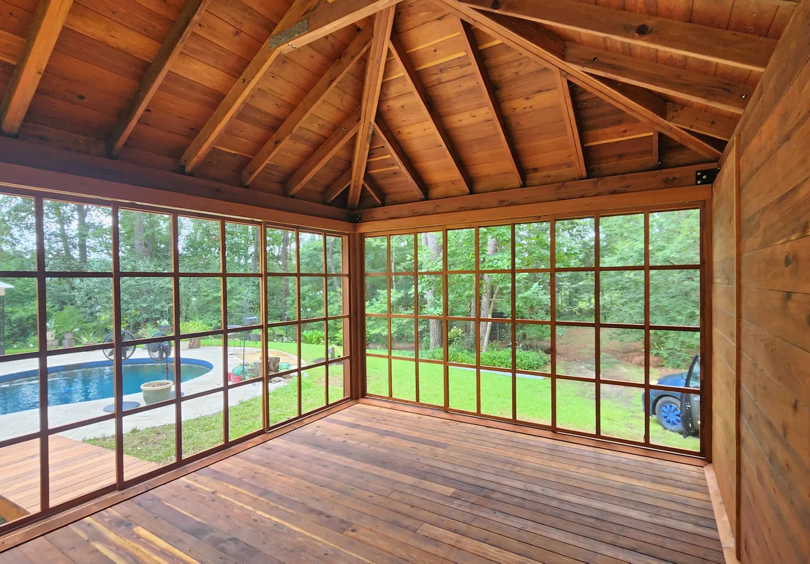 Pool view from inside
