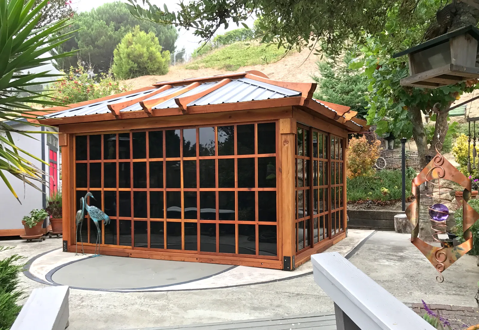 Charcoal metal roof