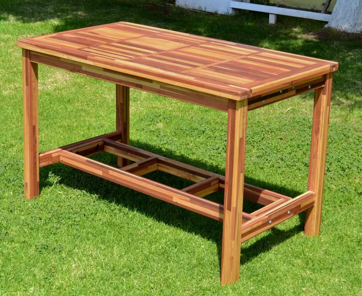 Terrace Wood Cocktail Table, Mosaic Redwood