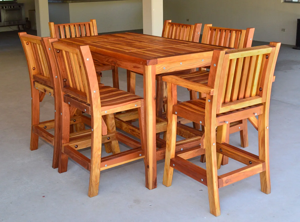 Terrace Wood Cocktail Table, Redwood