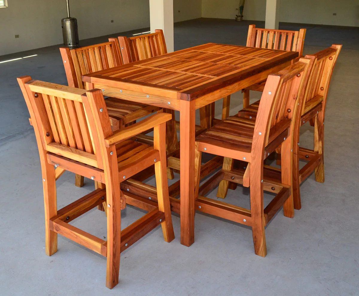 Terrace Wood Cocktail Table, Redwood