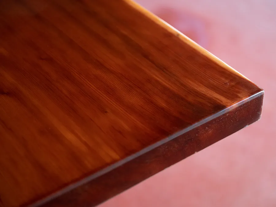 Ancient Redwood Epoxy Finish Slab Table (Options: 11' L, 34" W, 2" Tabletop Thickness, Standard Steel Legs).