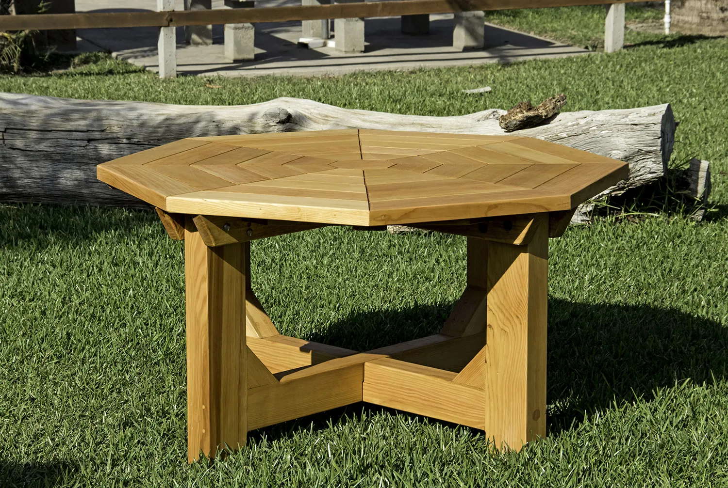 Mandala Patio Table, Douglas-fir