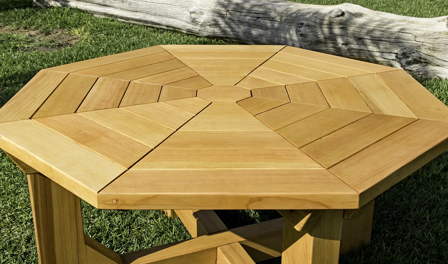 Mandala Patio Table, Douglas-fir
