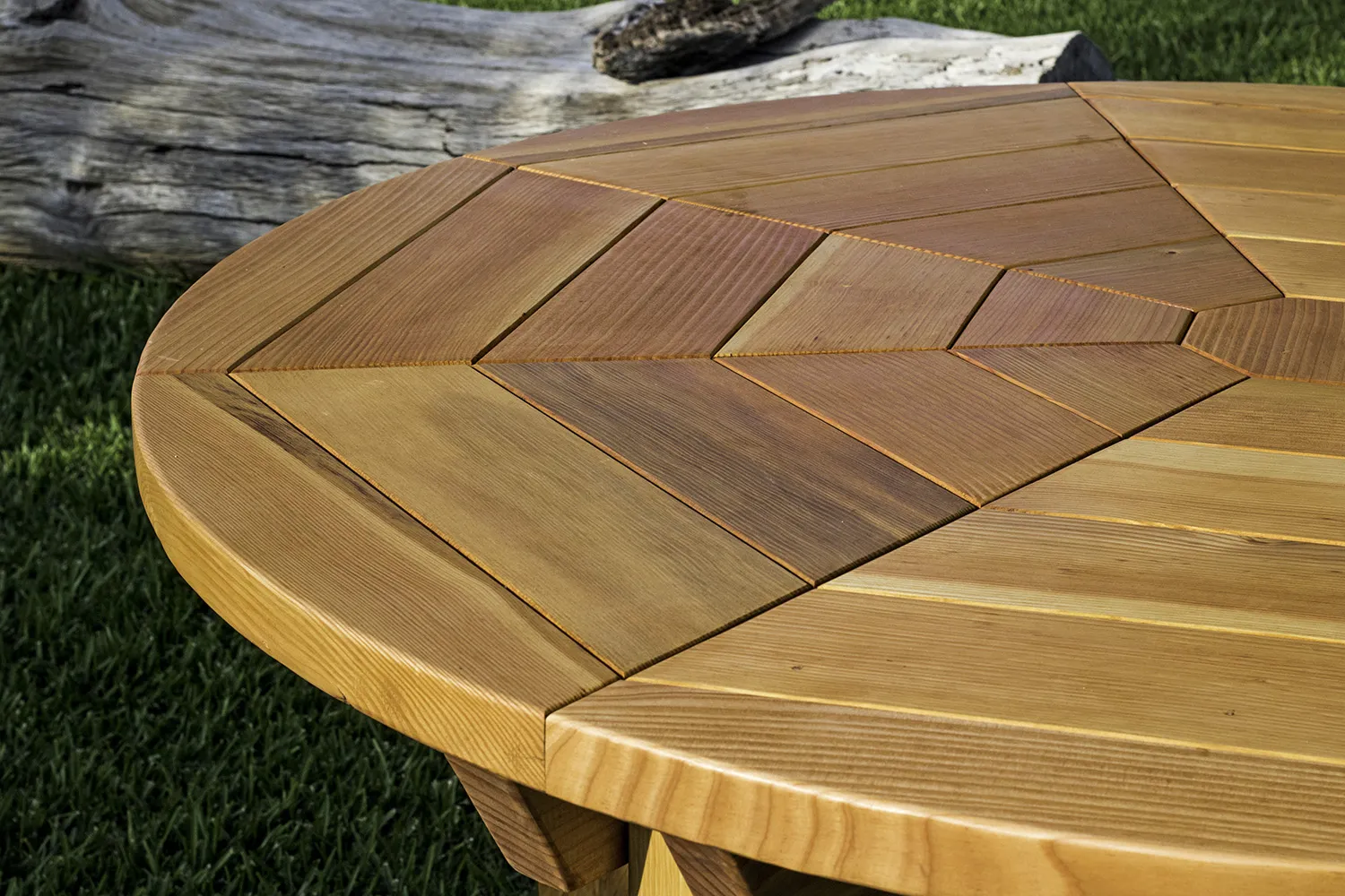Mandala Patio Table, Douglas-fir