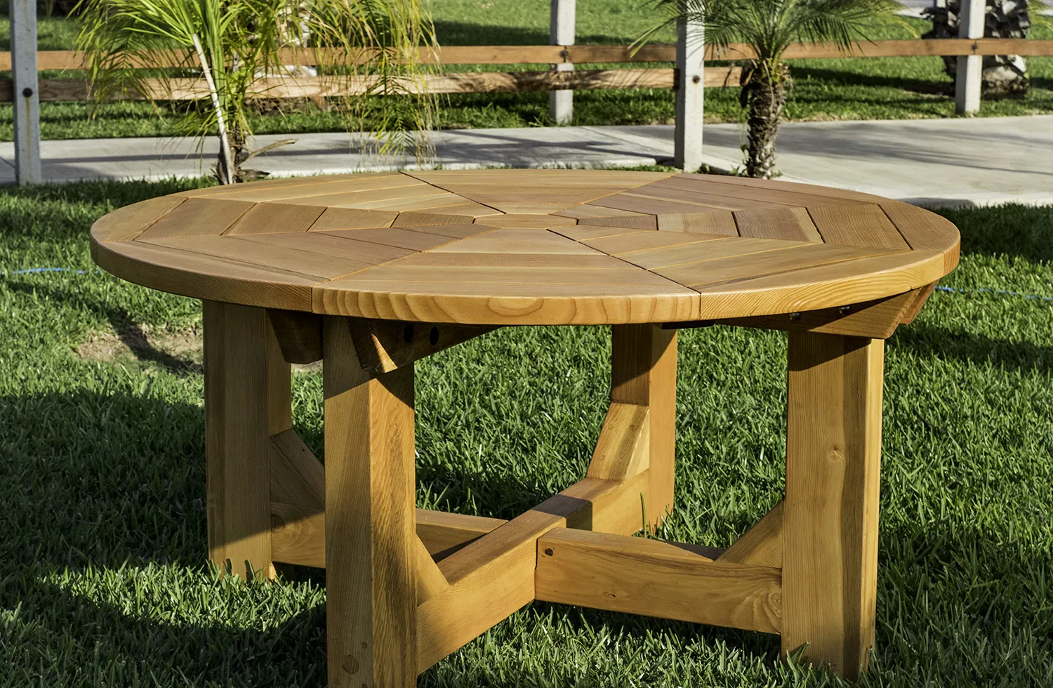 Mandala Patio Table, Douglas-fir