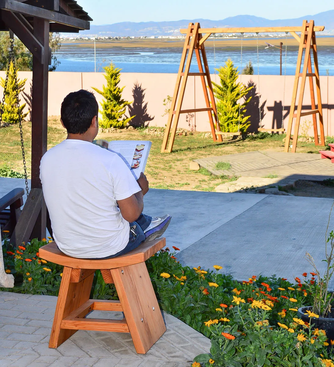 Sanctuary Wood Patio Bench, Douglas-fir