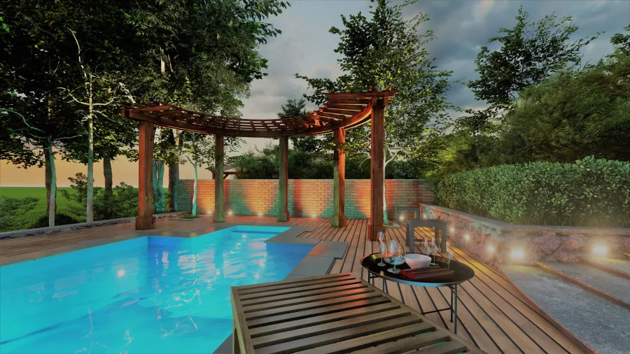 Conceptual Render of The Sky Arbor (Options: 18ft L, 4ft W).