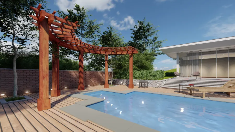 Conceptual Render of The Sky Arbor (Options: 18ft L, 4ft W).