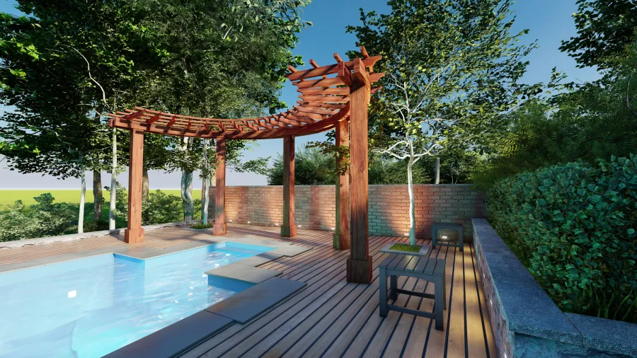 Conceptual Render of The Sky Arbor (Options: 18ft L, 4ft W).