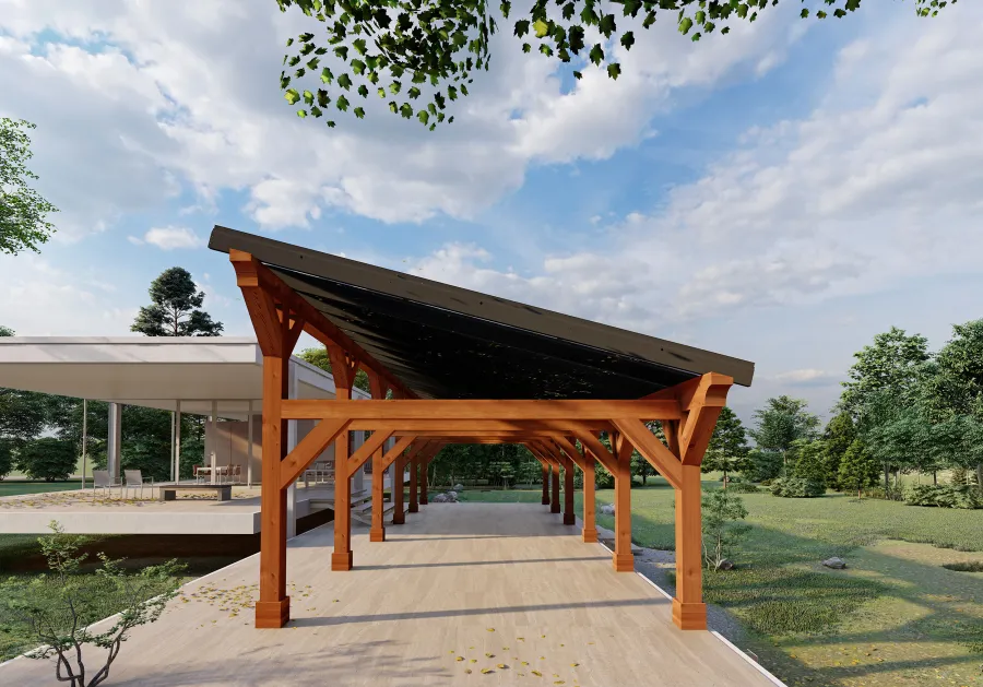 Render of a Solar Pergola