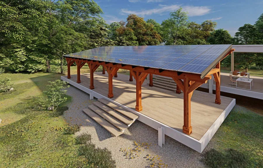Render of a Solar Pergola