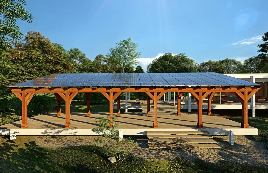 Render of a Solar Pergola