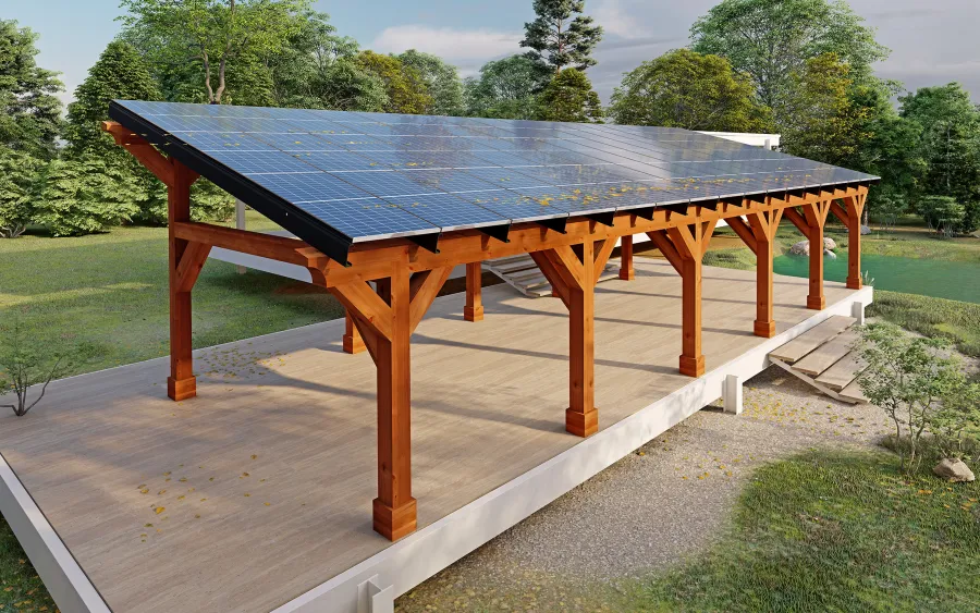 Render of a Solar Pergola