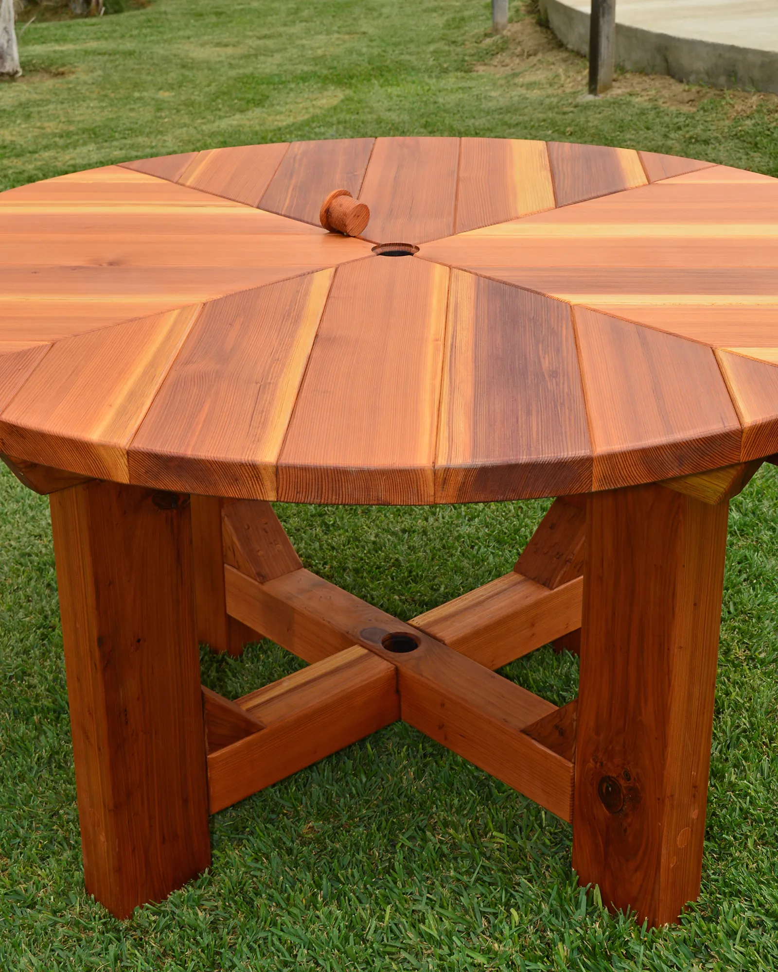 Sunset Patio Tables, California Redwood