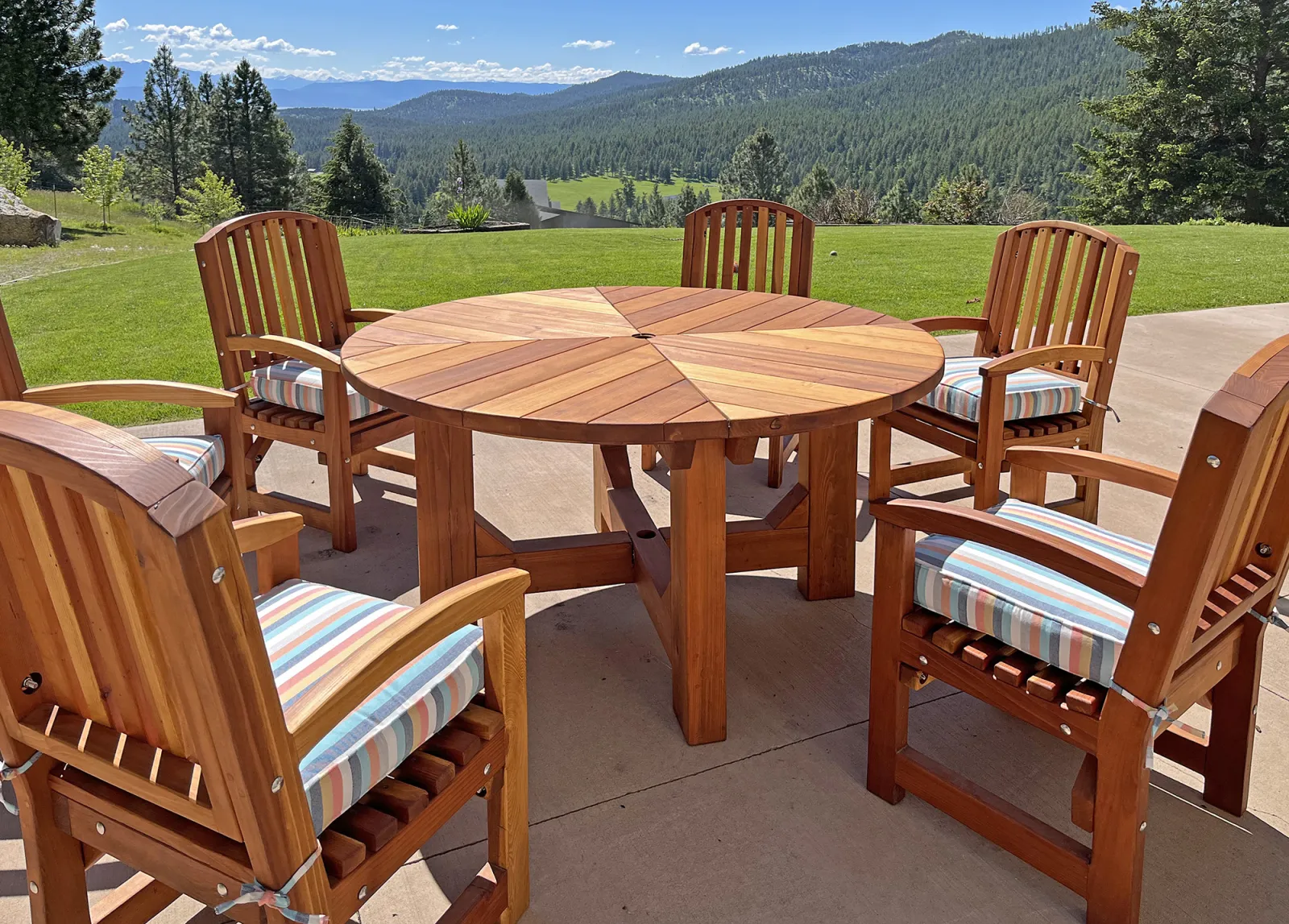 Sunset Patio Tables, California Redwood, in Kalispell, MT
