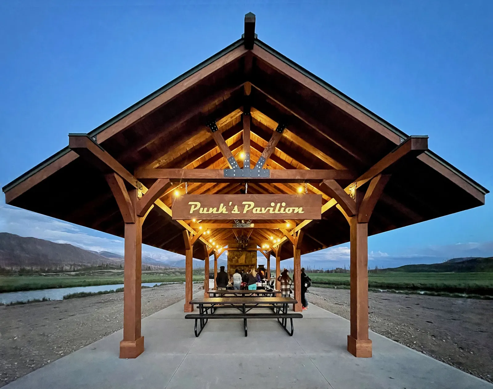 Custom Thick Timber Toledo Wood Pavilion, 50' L x 24' W, Douglas-fir, in Grand Lake, Colorado