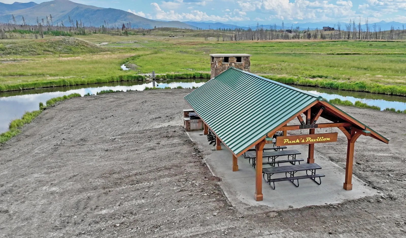 Custom Thick Timber Toledo Wood Pavilion, 50' L x 24' W, Douglas-fir, in Grand Lake, Colorado