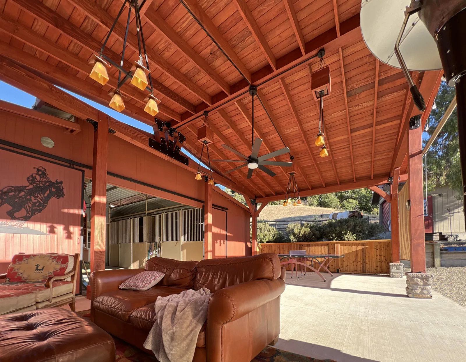 Custom Thick Timber Toledo Wood Pavilion, 20' L x 33' W, Douglas-fir, in San Ramon, CA