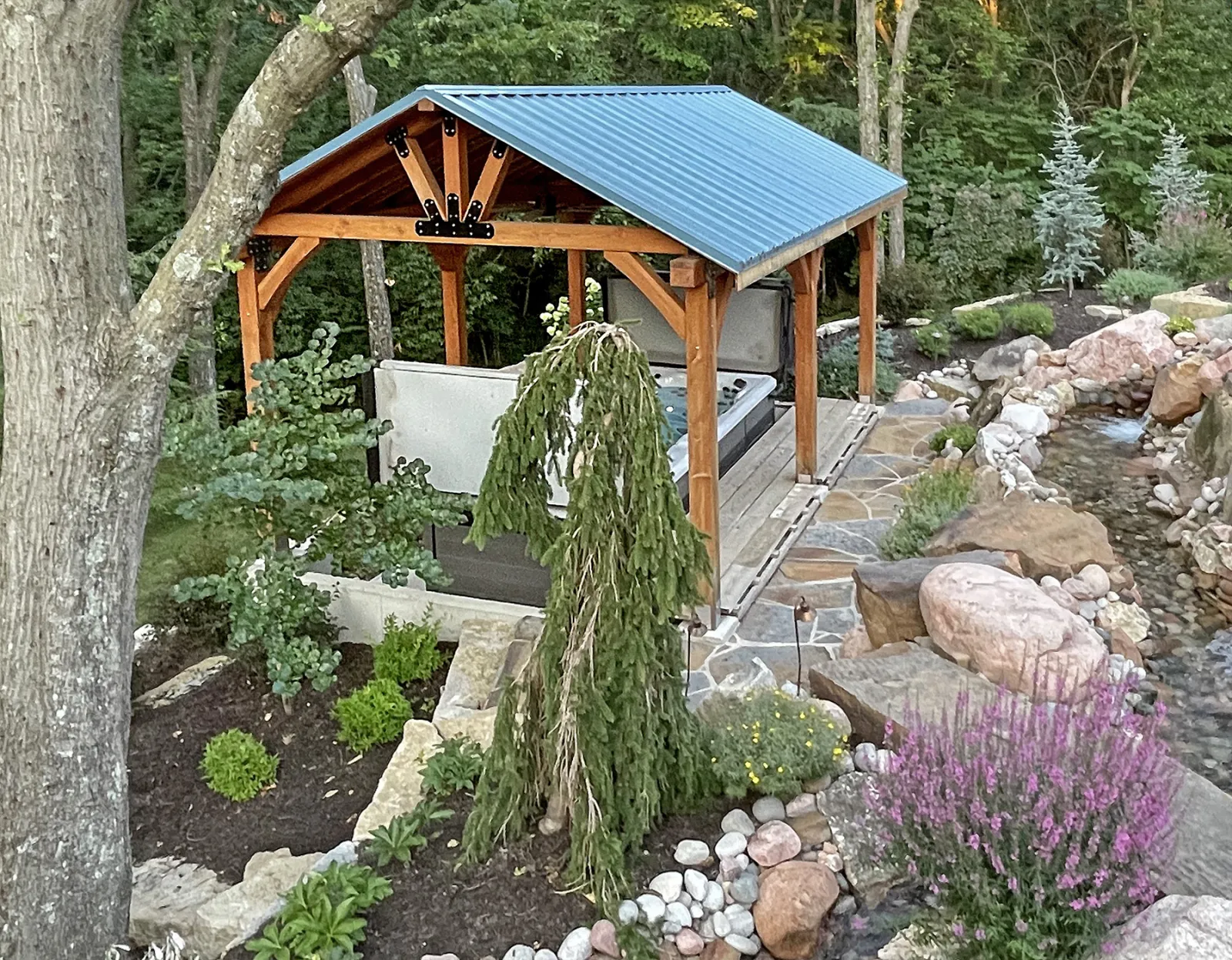Thick Timber Toledo Wood Pavilion, 24' L x 16' W, Douglas-fir, in Grain Valley, MO
