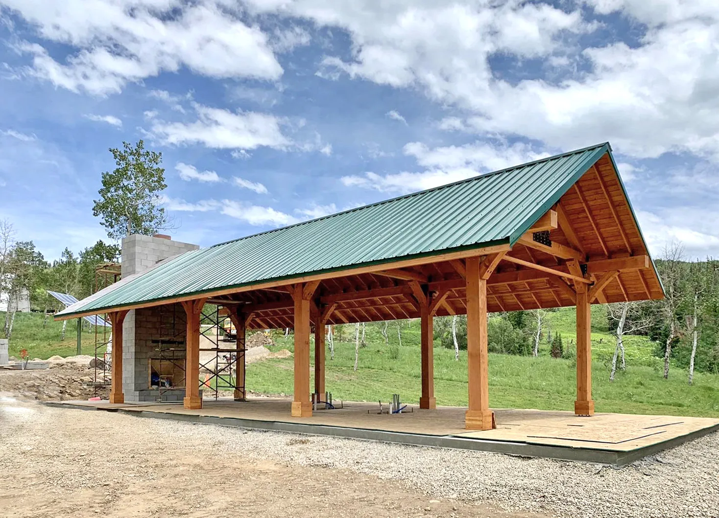 Thick Timber Toledo Wood Pavilion, 50' L x 24' W, Douglas-fir, in Hayden, Colorado