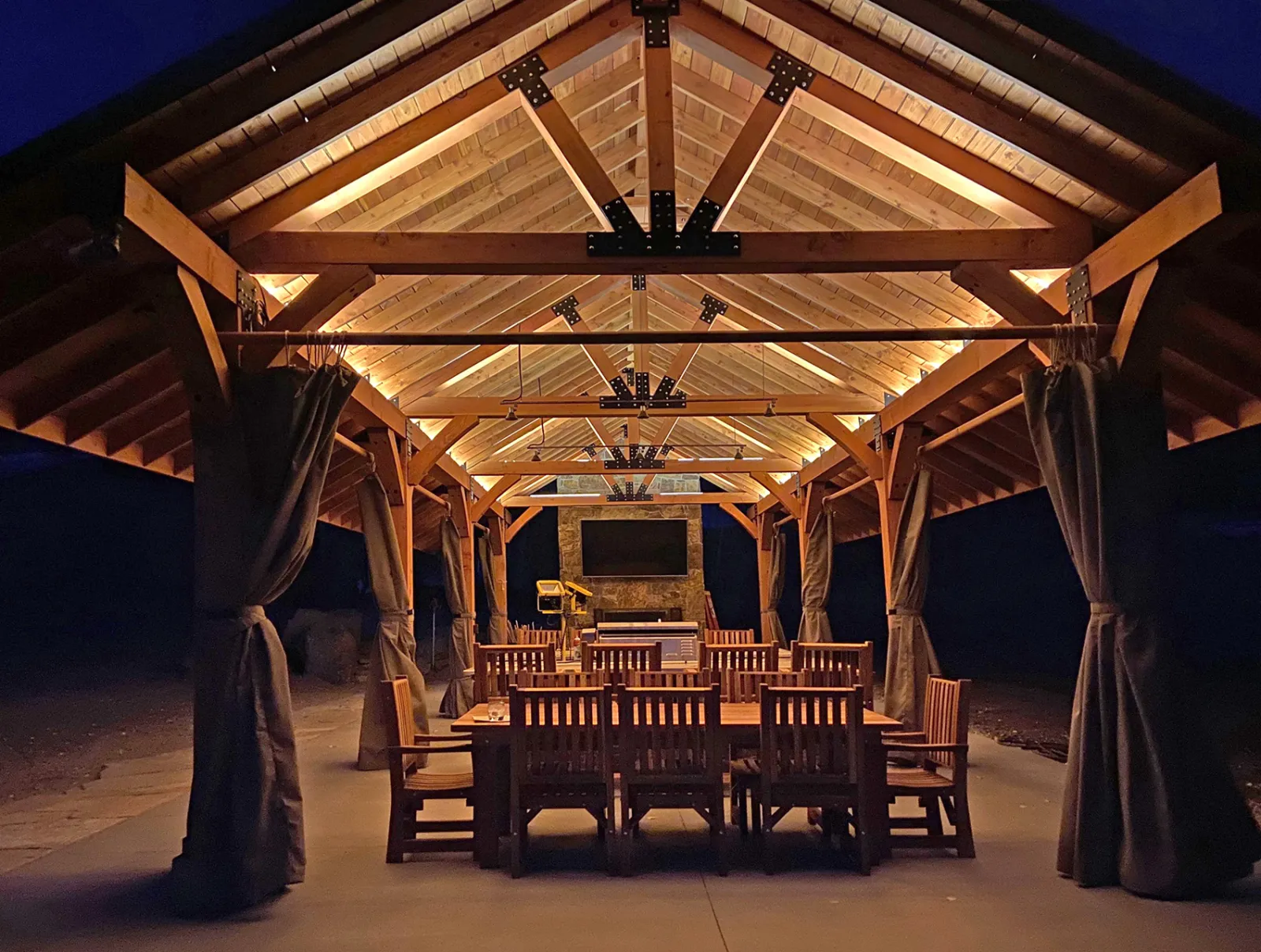 Thick Timber Toledo Wood Pavilion, 50' L x 24' W, Douglas-fir, in Hayden, Colorado