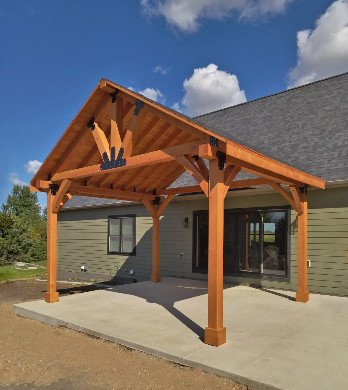 Thick Timber Toledo Wood Pavilion, 16' L x 20' W, Douglas-fir, in Hutchinson, MN