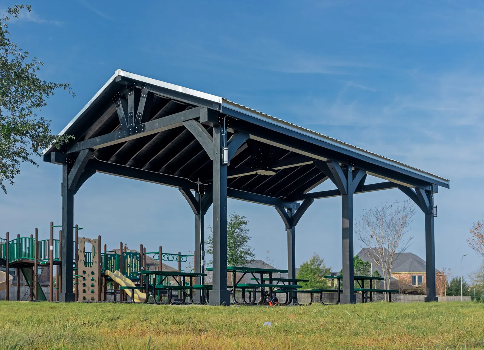 Thick Timber Toledo Wood Pavilion, 30' L x 18' W, Douglas-fir, in Katy, TX