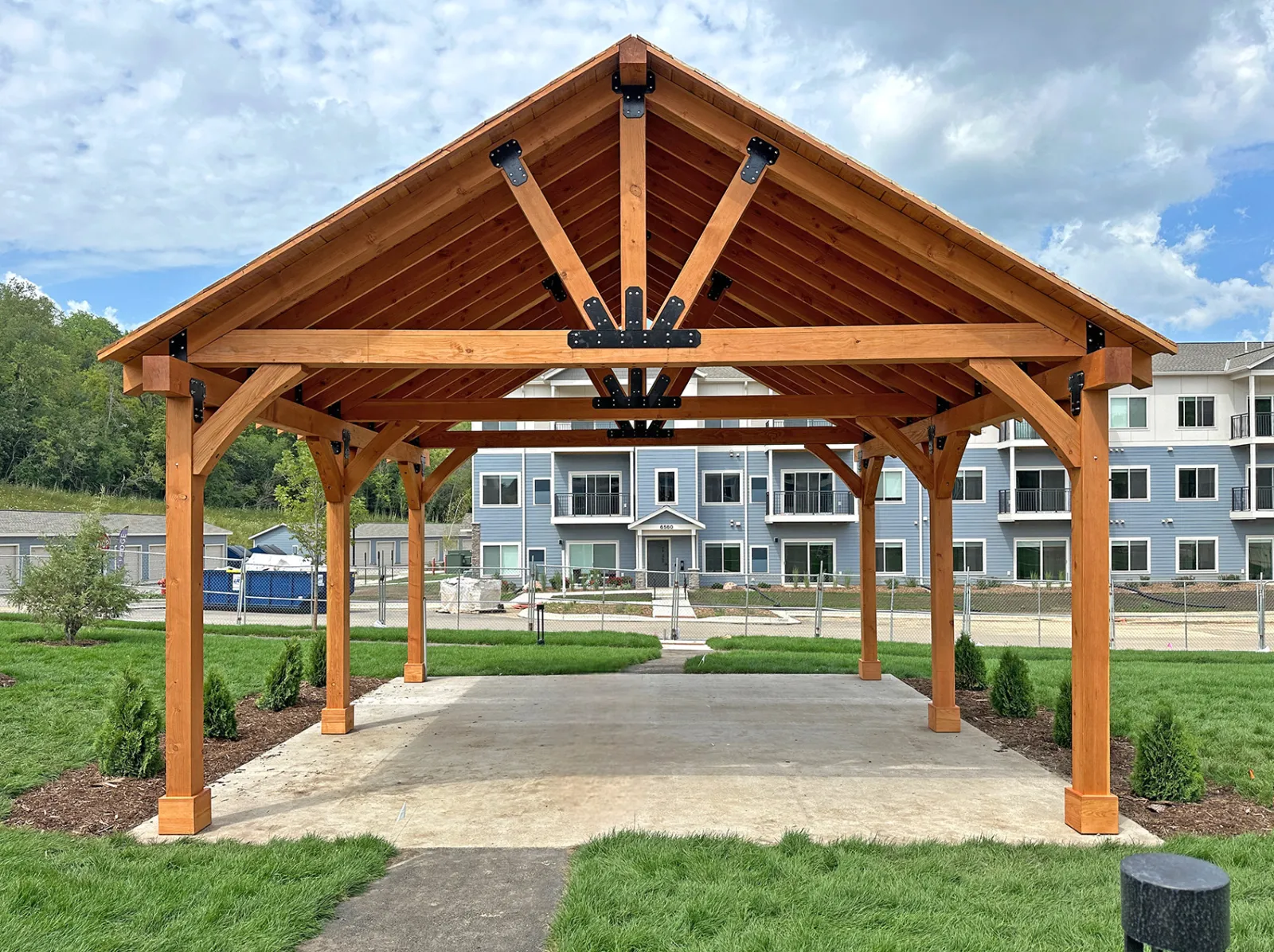 Thick Timber Toledo Wood Pavilion, 24' L x 24' W, Douglas-fir, in Rochester, Minnesota
