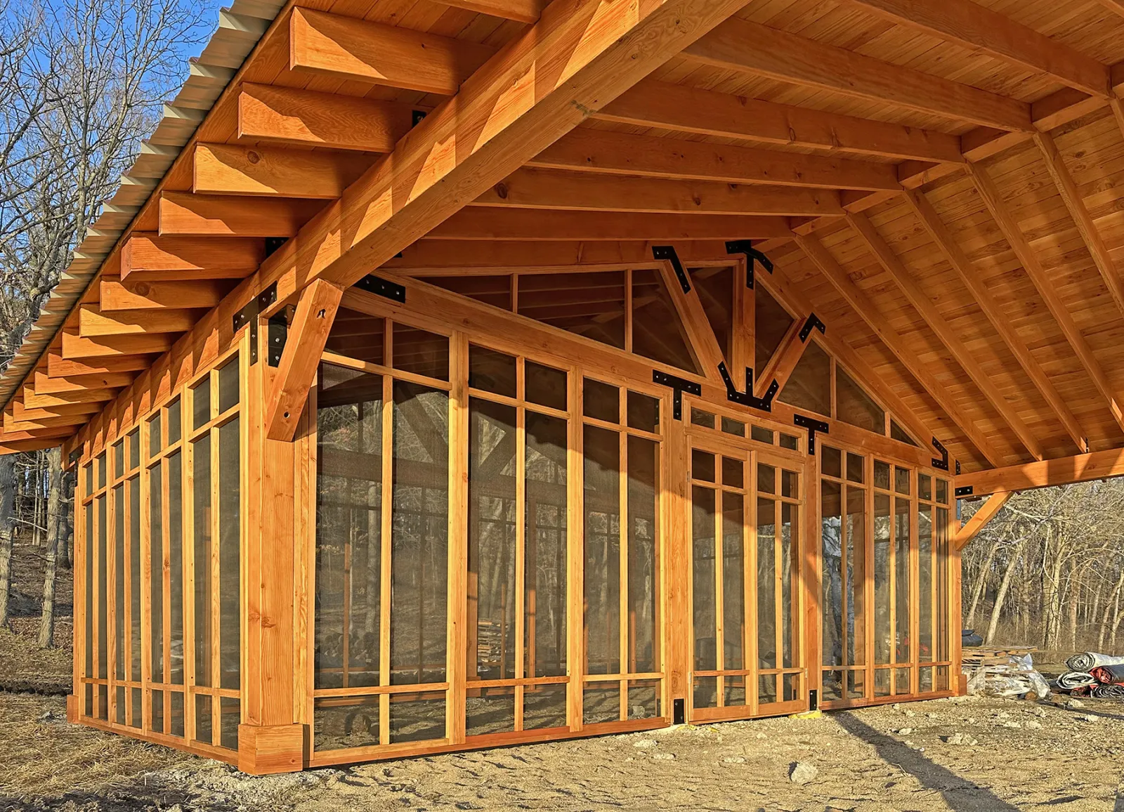 Thick Timber Toledo Wood Pavilions, 33' L x 33' W, Douglas-fir, in East Troy, WI
