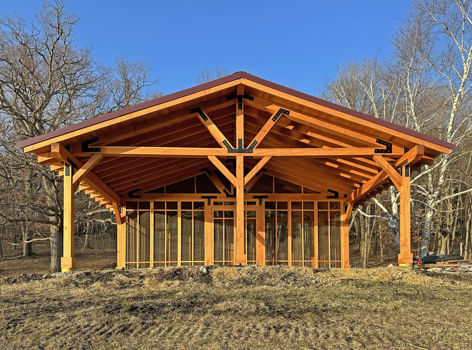 Thick Timber Toledo Wood Pavilions, 33' L x 33' W, Douglas-fir, in East Troy, WI