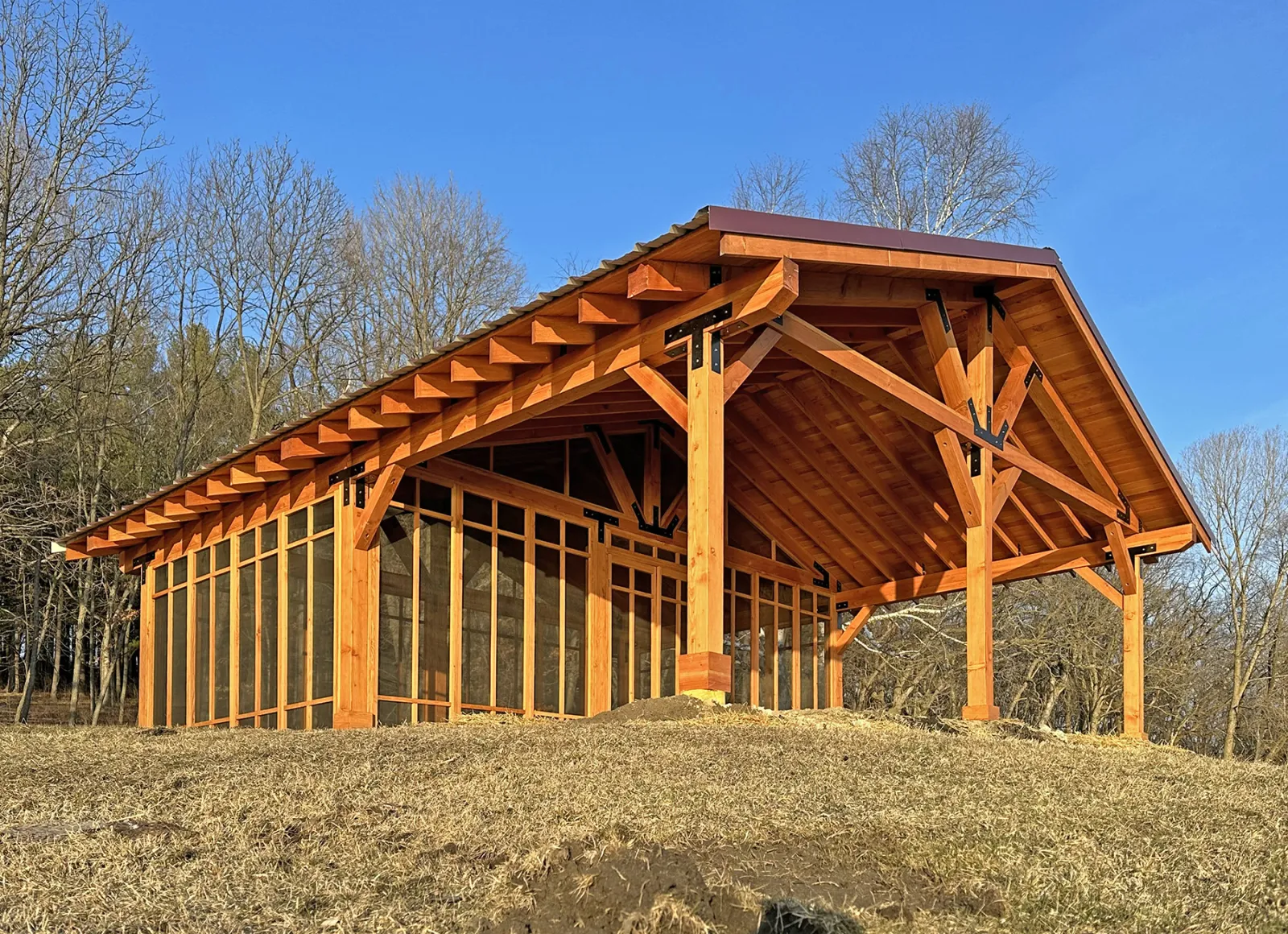 Thick Timber Toledo Wood Pavilions, 33' L x 33' W, Douglas-fir, in East Troy, WI