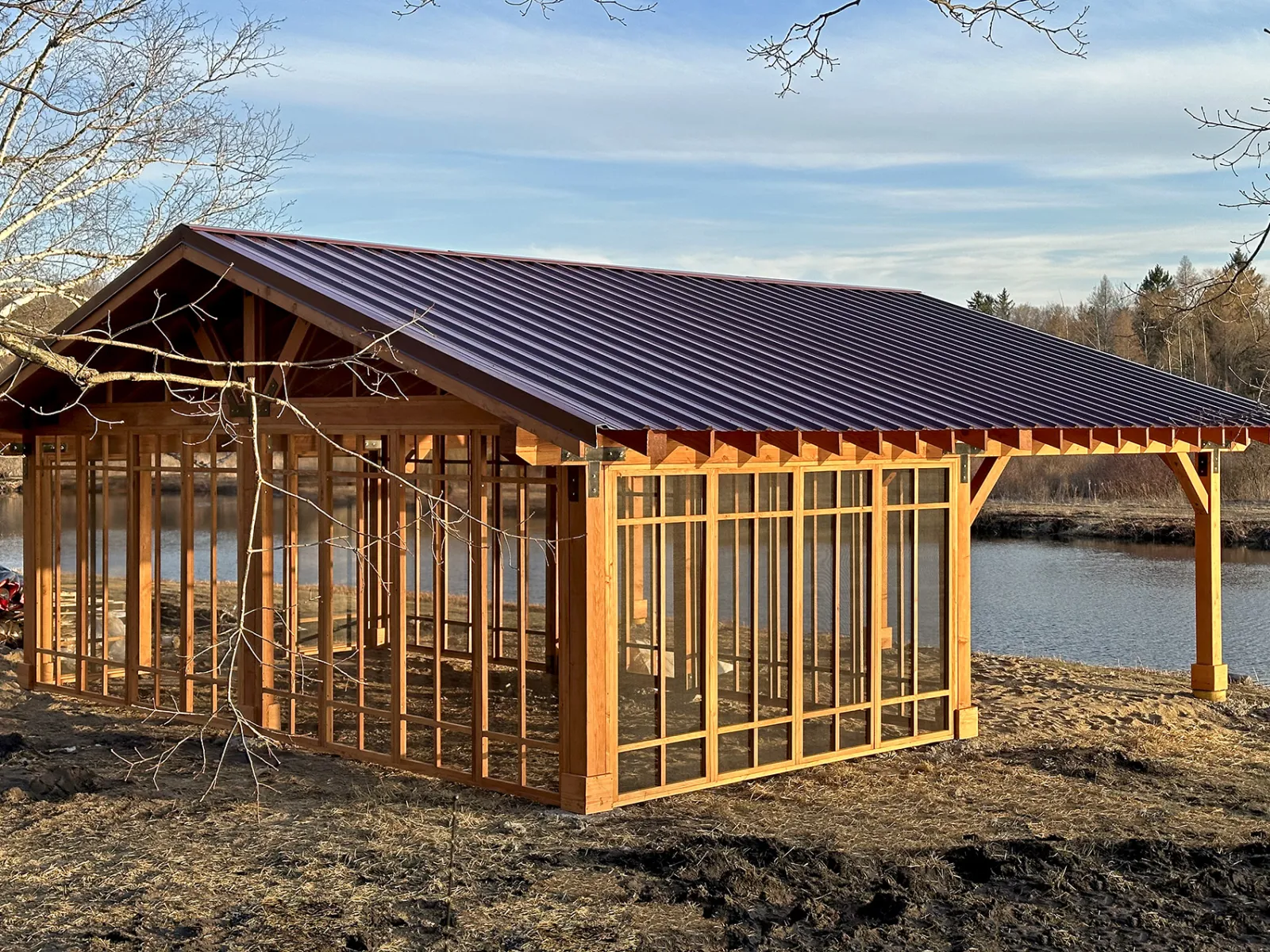 Thick Timber Toledo Wood Pavilions, 33' L x 33' W, Douglas-fir, in East Troy, WI