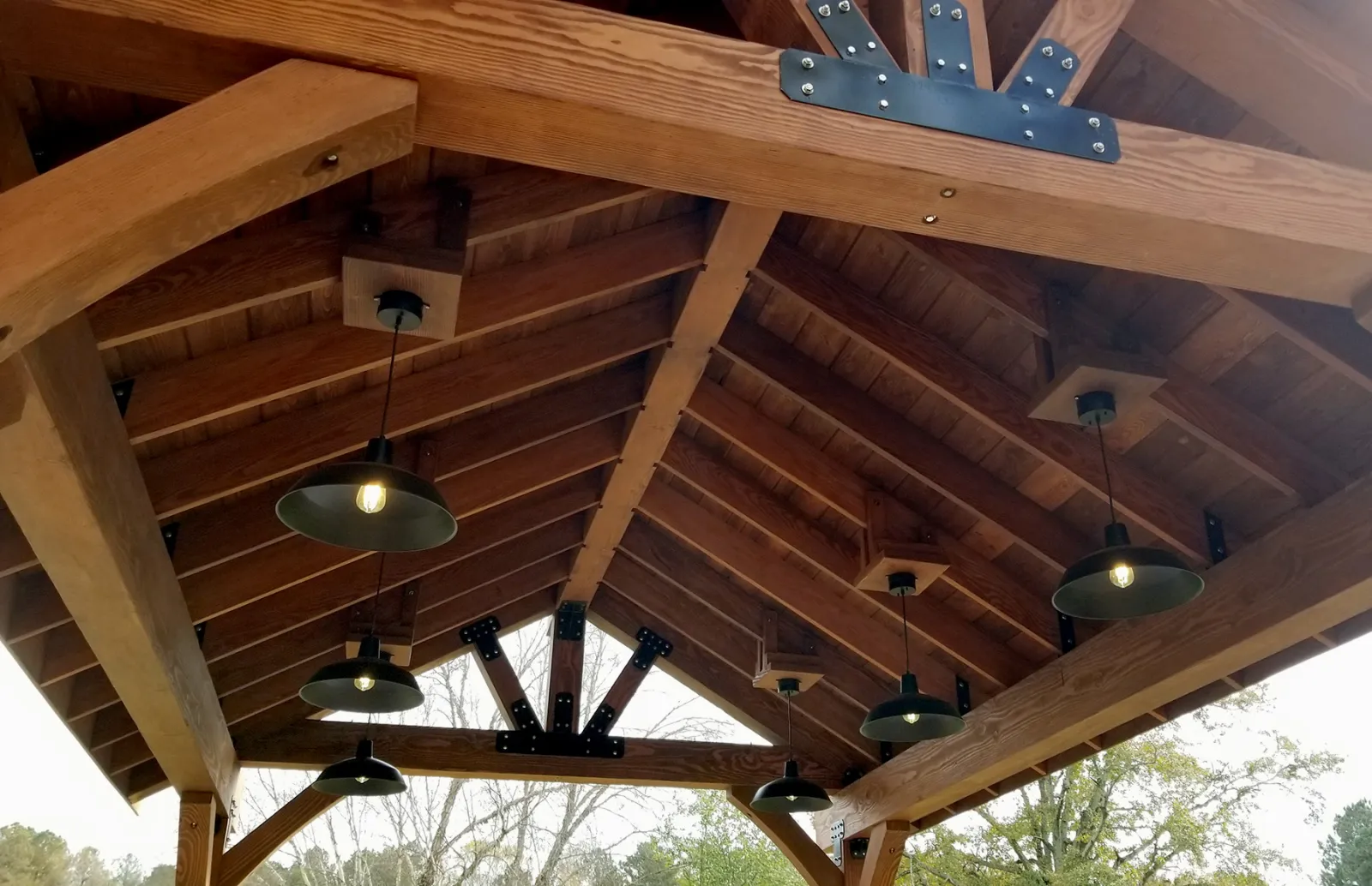 Thick Timber Toledo Wood Pavilions, 20' L x 14' W, Douglas-fir, in Flowery Branch, Georgia