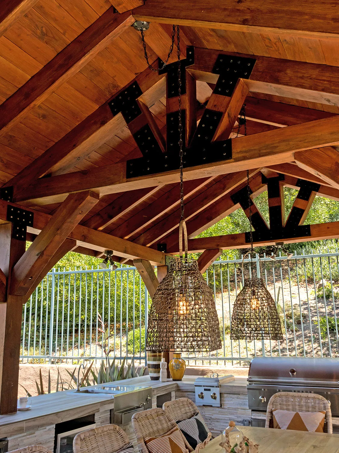 Thick Timber Toledo Wood Pavilions, 22' L x 14' W, Douglas-fir, in Foothills Ranch, California
