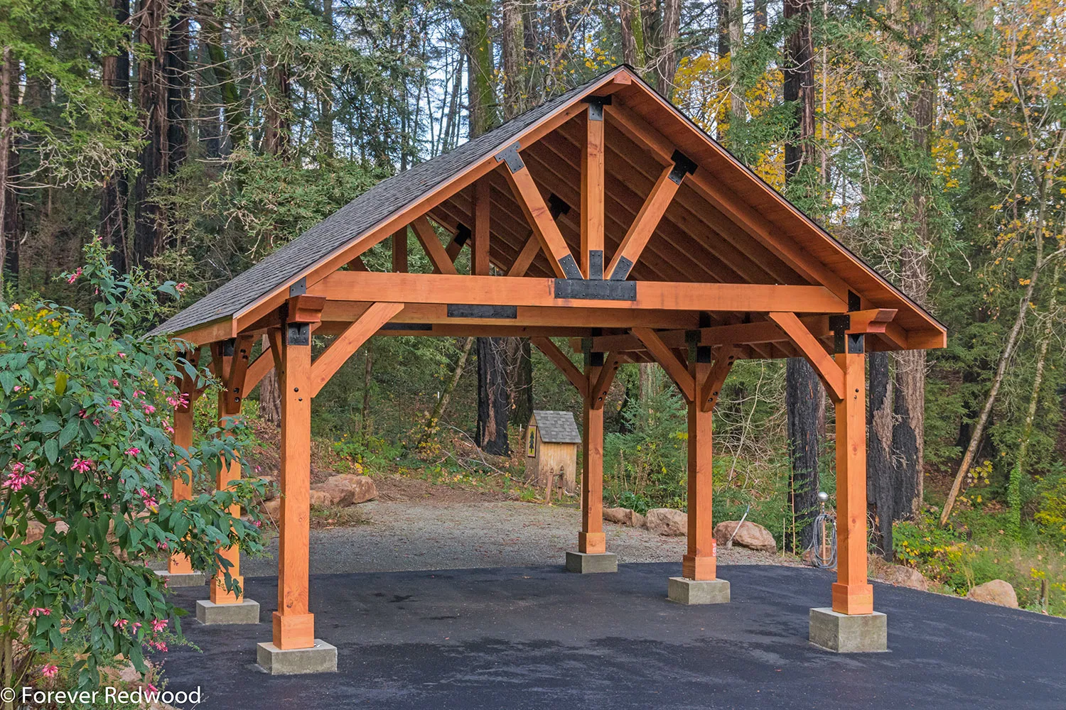 Thick Timber Toledo Wood Pavilions, 27' L x 25' W, Douglas-fir, in Napa, California