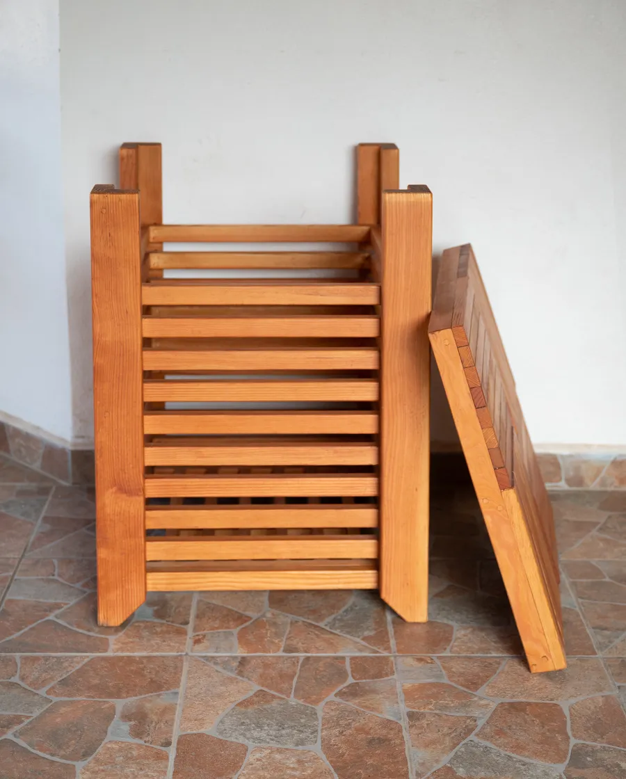 The Trellised Trash Receptacle (Options: Douglas-fir, Transparent Premium Sealant). 