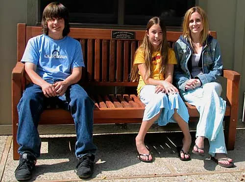 Ti Amo Benches (Options: 6 ft, Old-Growth Redwood, No Cushion, No Engraving, Custom Plaque Provided by Customer, Transparent Premium Sealant). Along with the lovely family who purchased the very first one and suggested the name! 